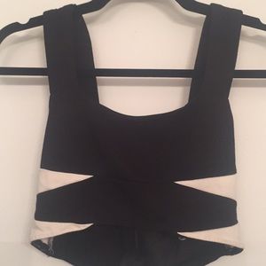 Black and white crop top